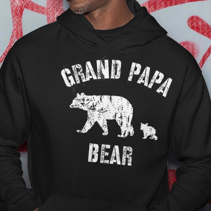 Vintage Grand Papa Bear With 1 One Cub Grandpa Gift Hoodie Unique Gifts