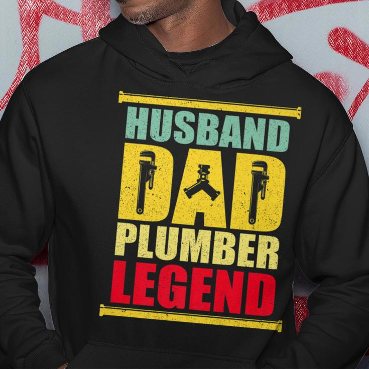 Vintage Husband Dad Plumber Legend Hoodie Funny Gifts