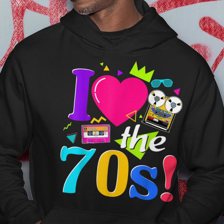 Vintage I Love The 70S Made Me 1970 70S Cassette Tape Hoodie Unique Gifts