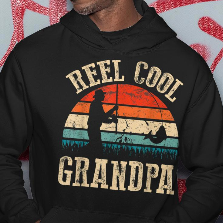 Vintage Reel Cool Grandpa Fish Fishing Fathers Day Gift For Mens Hoodie Unique Gifts