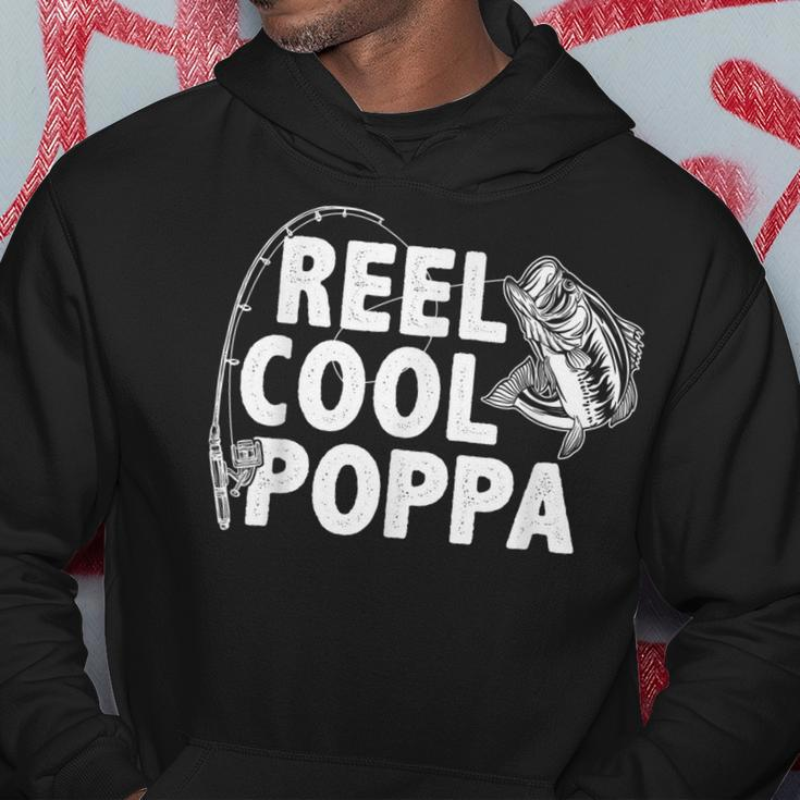 Vintage Reel Cool Poppa Loves Fishing Gift Fathers Day Hoodie Unique Gifts