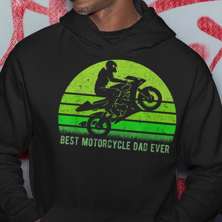 Vintage Retro Best Motorcycle Dirt Bike Dad Ever Fathers Day Gift For Mens Hoodie Unique Gifts
