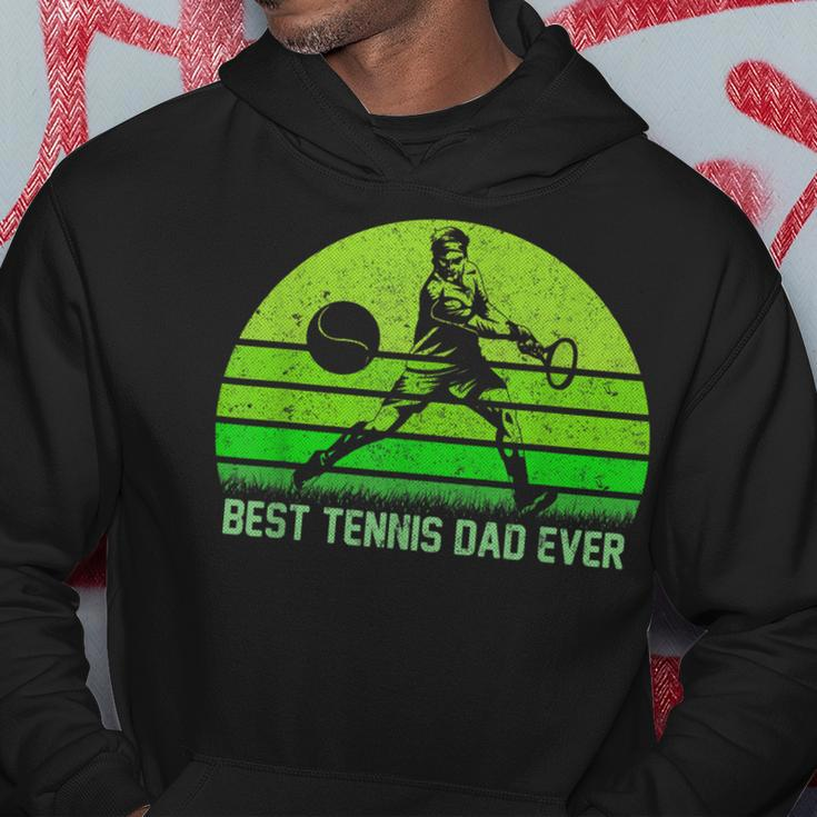Vintage Retro Best Tennis Dad Ever Funny Fathers Day Gift Gift For Mens Hoodie Unique Gifts