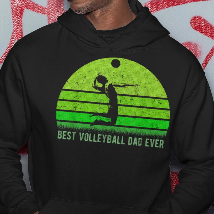 Vintage Retro Best Volleyball Dad Ever Funny Fathers Day Gift For Mens Hoodie Unique Gifts