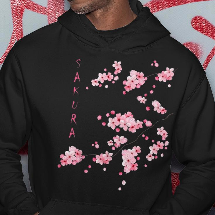 Vintage Sakura Cherry Blossom Japanese Graphical Art Hoodie Funny Gifts