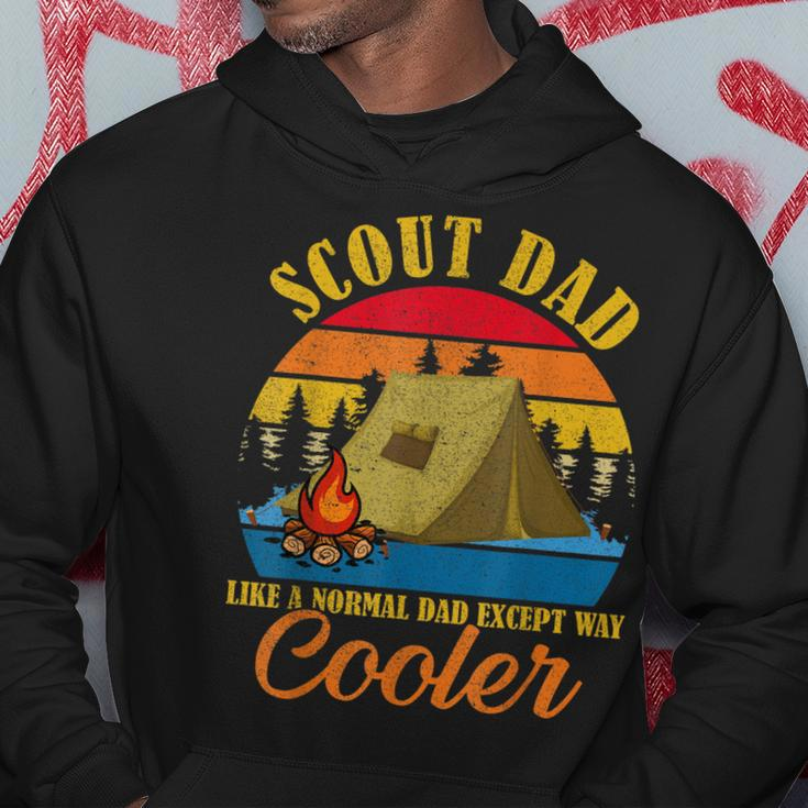 Vintage Scout Dad Except Way Cooler Normal Dad Fathers Day Hoodie Funny Gifts