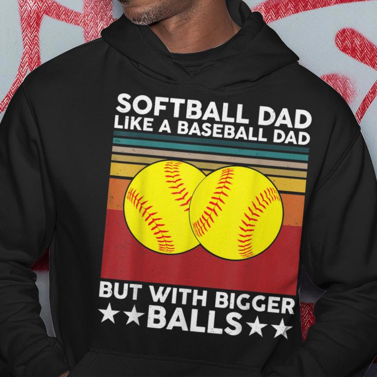 Vintage Softball Dad Like A Baseball Dad Us Flag Fathers Day Hoodie Unique Gifts