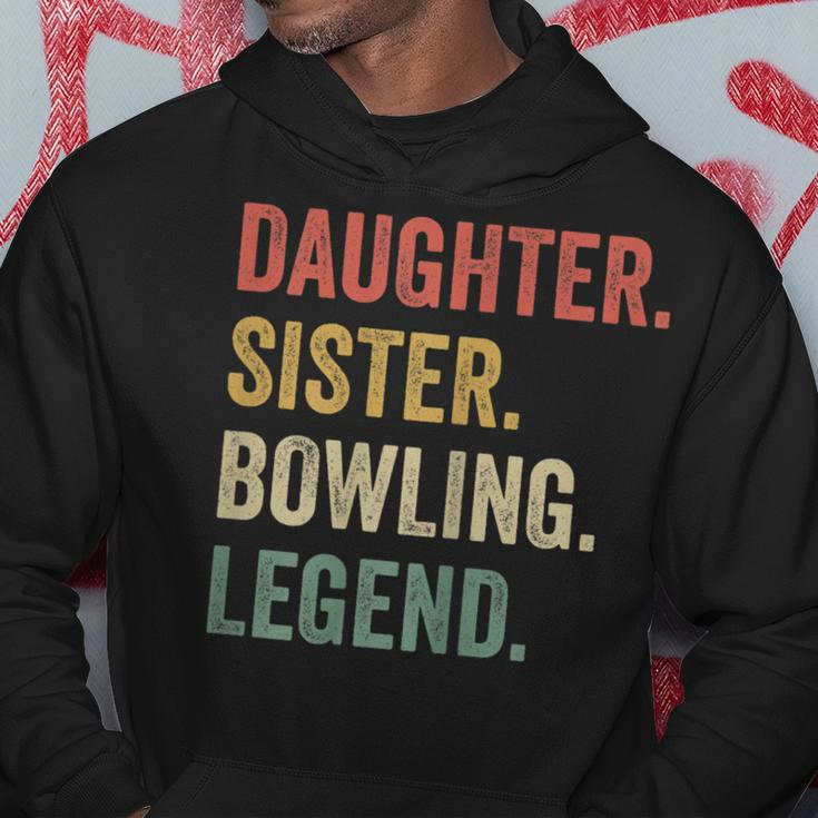 Vintage Tochter & Schwester Bowling Legende Hoodie für Spielerinnen Lustige Geschenke