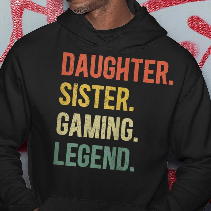 Vintage Tochter Schwester Gaming Legend Hoodie, Retro Gamer Girl Design Lustige Geschenke