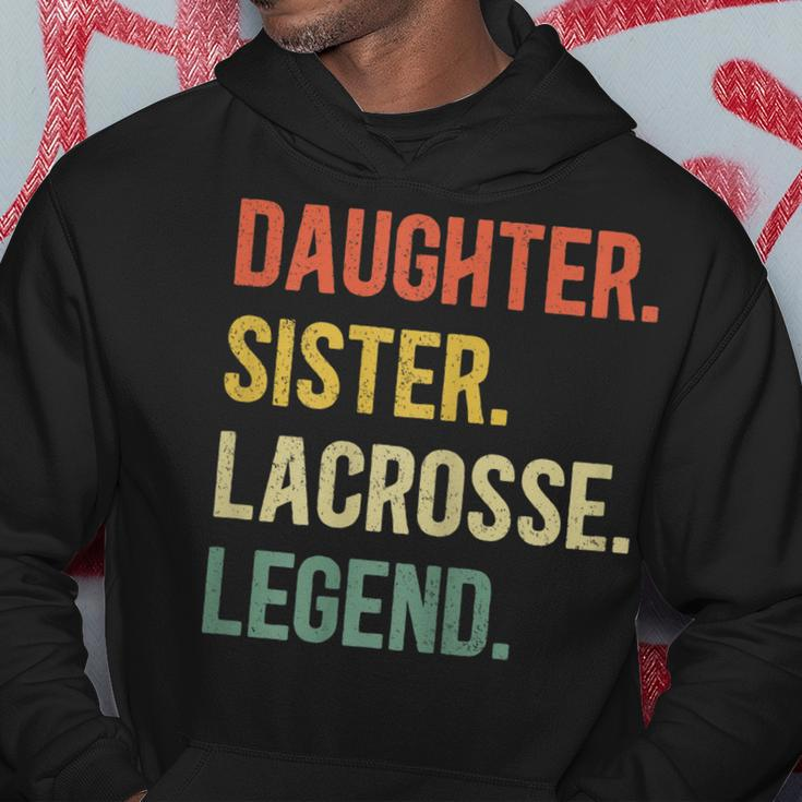 Vintage Tochter & Schwester Lacrosse Legende, Retro Lacrosse Girl Hoodie Lustige Geschenke