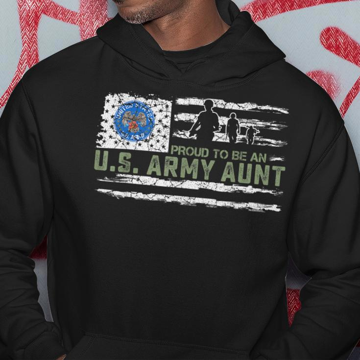 Vintage Usa American Flag Proud To Be An Army Aunt Military Hoodie Unique Gifts