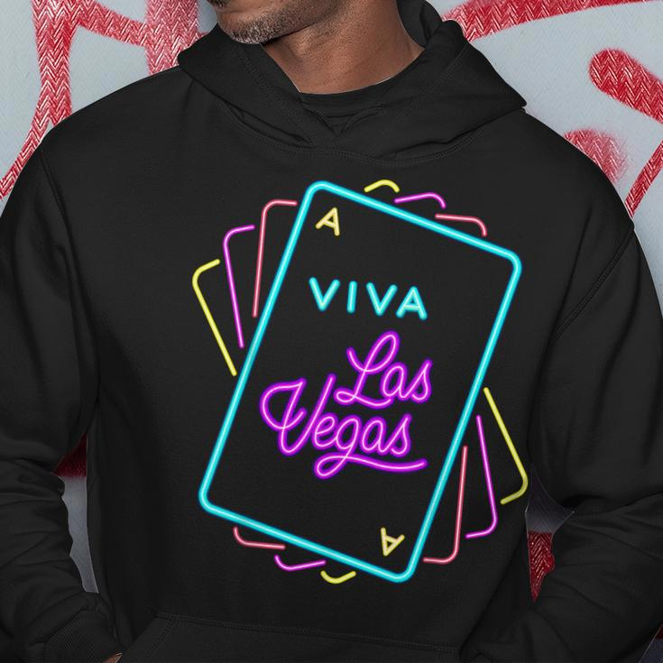 Viva Las Vegas Spielkarten Unisex Hoodie, Modisches Design Lustige Geschenke
