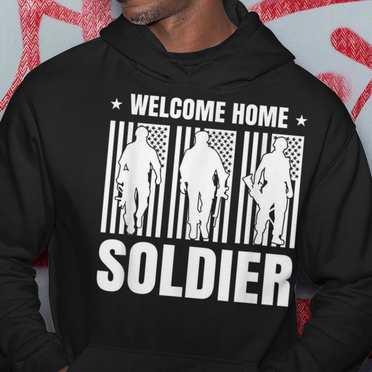 Welcome Home Soldier - Usa Warrior Hero Military Men Hoodie Graphic Print Hooded Sweatshirt Funny Gifts