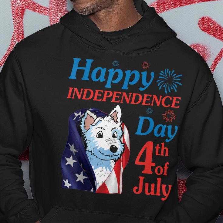 Westie Dog Happy Independence Day 4Th Of July Day Dad Mom Hoodie Unique Gifts