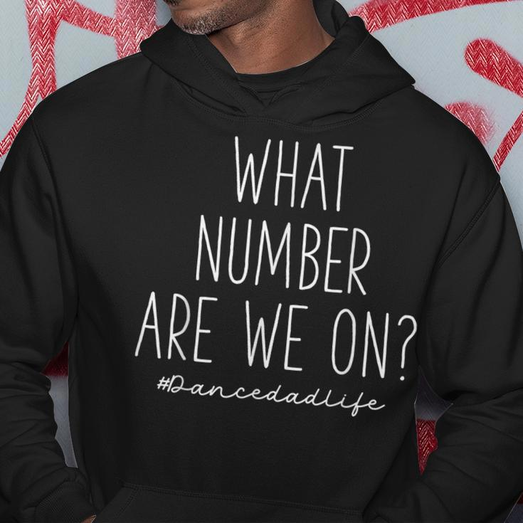 What Number Are We On Funny Cheer Dance Dad Hoodie Personalized Gifts