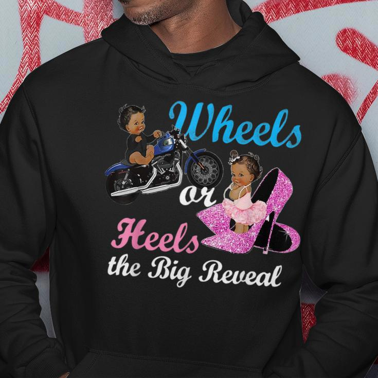 Wheels Or Heels The Big Reveal Team Girl Gender Reveal Hoodie Unique Gifts