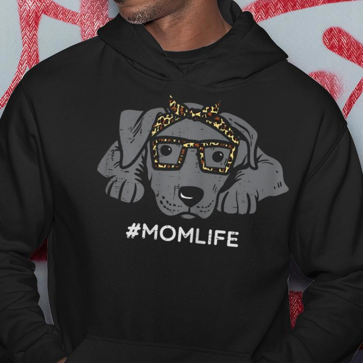 Womens Pitbull Leopard Bandana Mom Life Mothers Day Pittie Dog Mama Men Hoodie Graphic Print Hooded Sweatshirt Funny Gifts