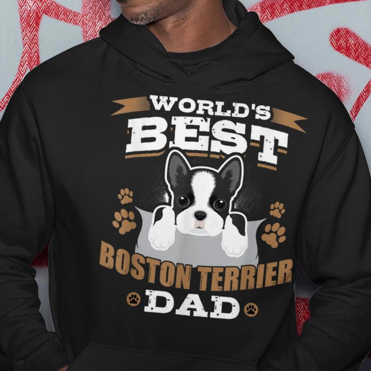 Worlds Best Boston Terrier Dad Dog Owner Gift For Mens Hoodie Unique Gifts