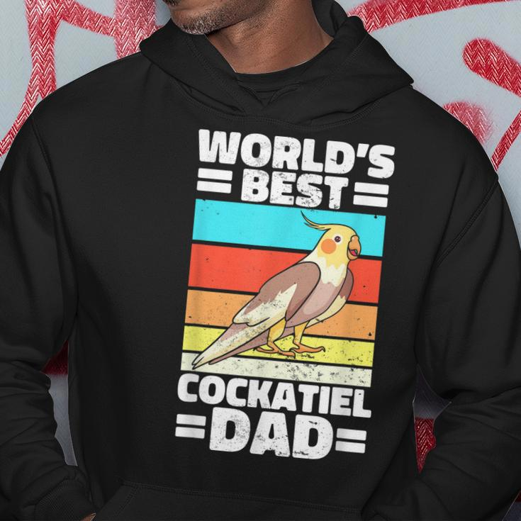 Worlds Best Cockatiel Dad Parrot Cockatoo Weiro Bird Lover Hoodie Unique Gifts
