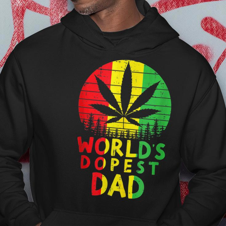 Worlds Dopest Dad Funny Weed Cannabis Stoner Hoodie Unique Gifts