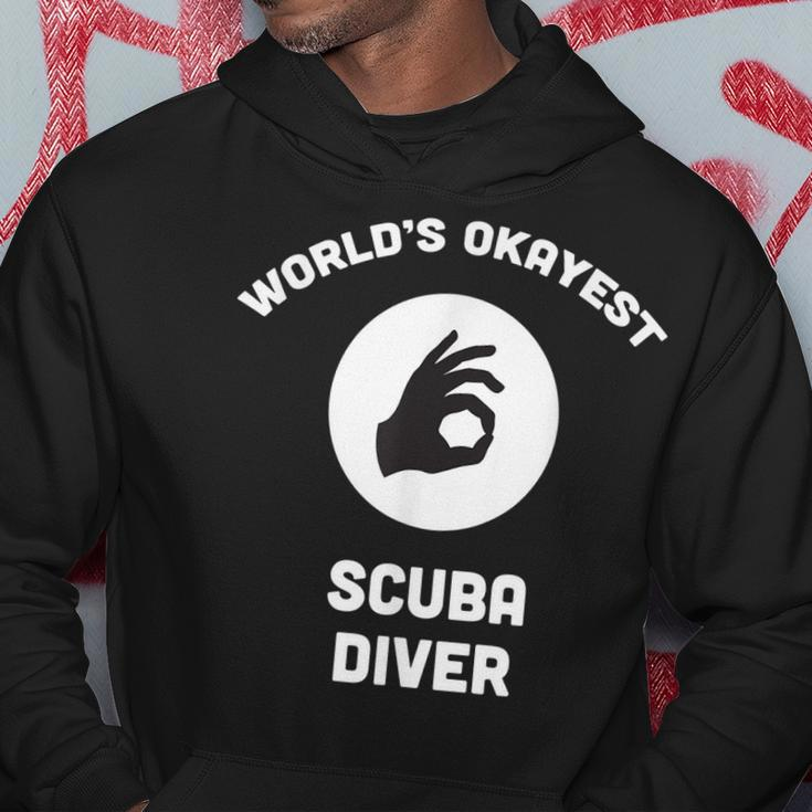 Worlds Okayest Scuba Diver Best Scuba Diving Men Hoodie Personalized Gifts