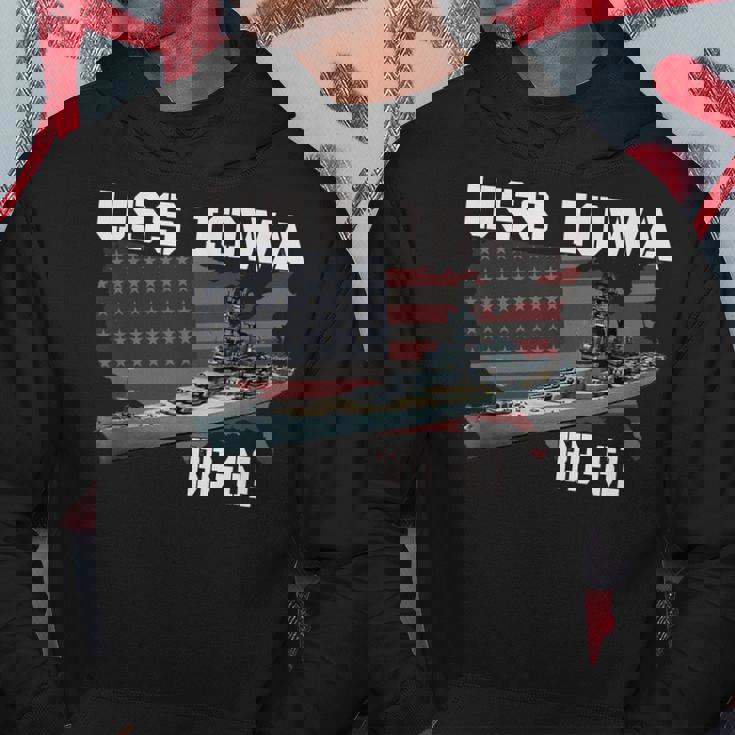 Ww2 American Battleship Uss Iowa Warship Bb-61 Veterans Hoodie Personalized Gifts