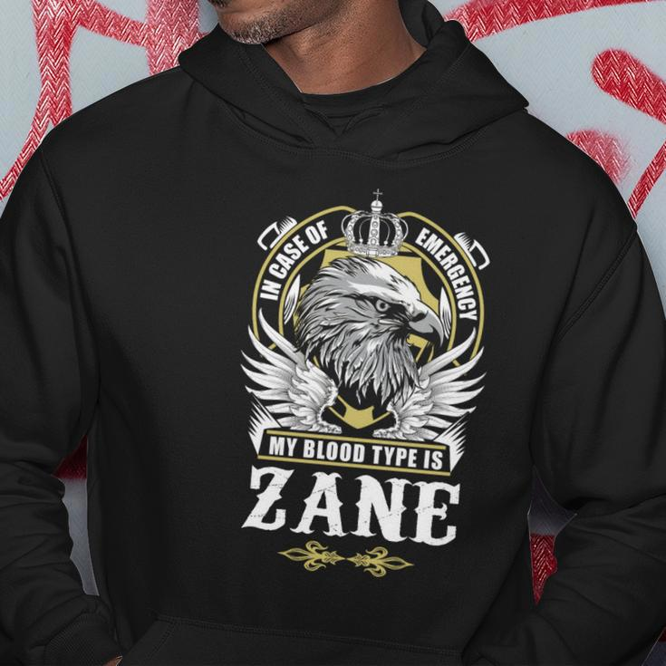 Zane Name - In Case Of Emergency My Blood Hoodie Funny Gifts