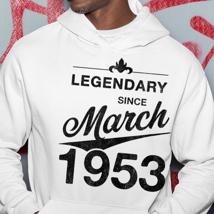 70 Geburtstag 70 Jahre Alt Legendär Seit März 1953 V6 Hoodie Lustige Geschenke