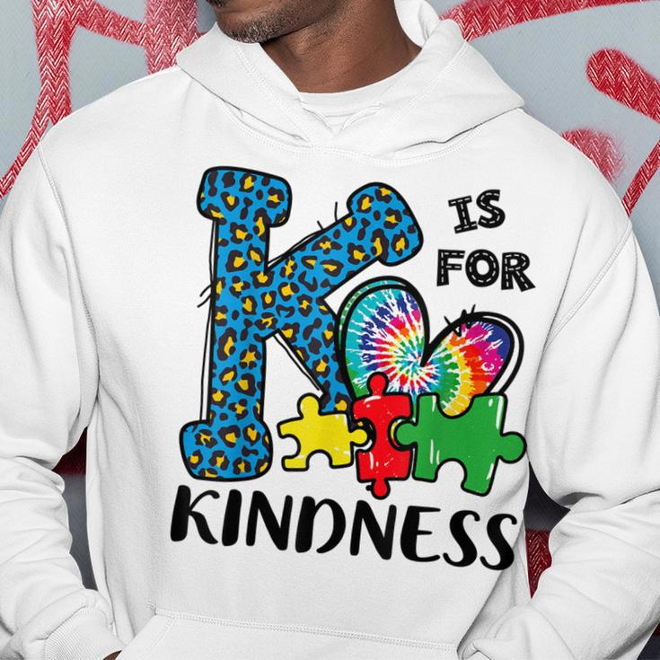 Autism Awareness K Is For Kindness Puzzle Piece Be Kind Hoodie Unique Gifts
