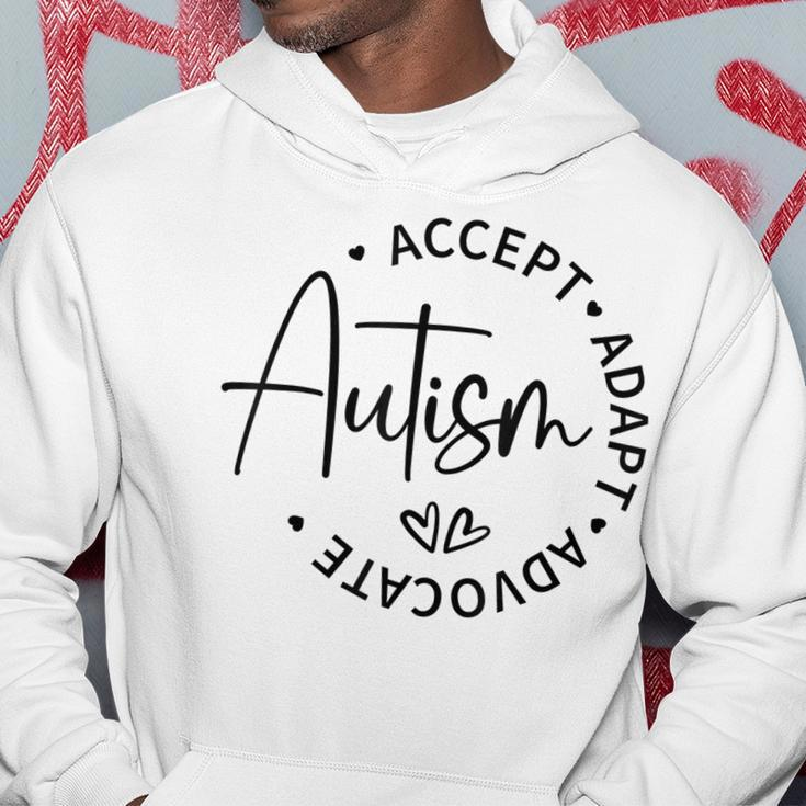 Autism Awareness Month Accept Adapt Advocate Autism Gift Hoodie Unique Gifts