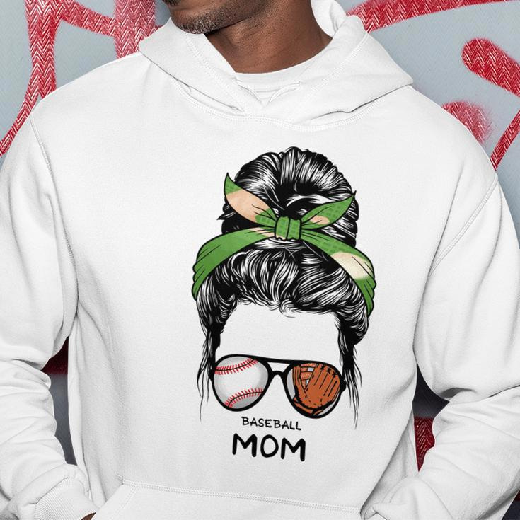 Baseball Mom Messy Bun Mom Life Mothers Day Hoodie Unique Gifts