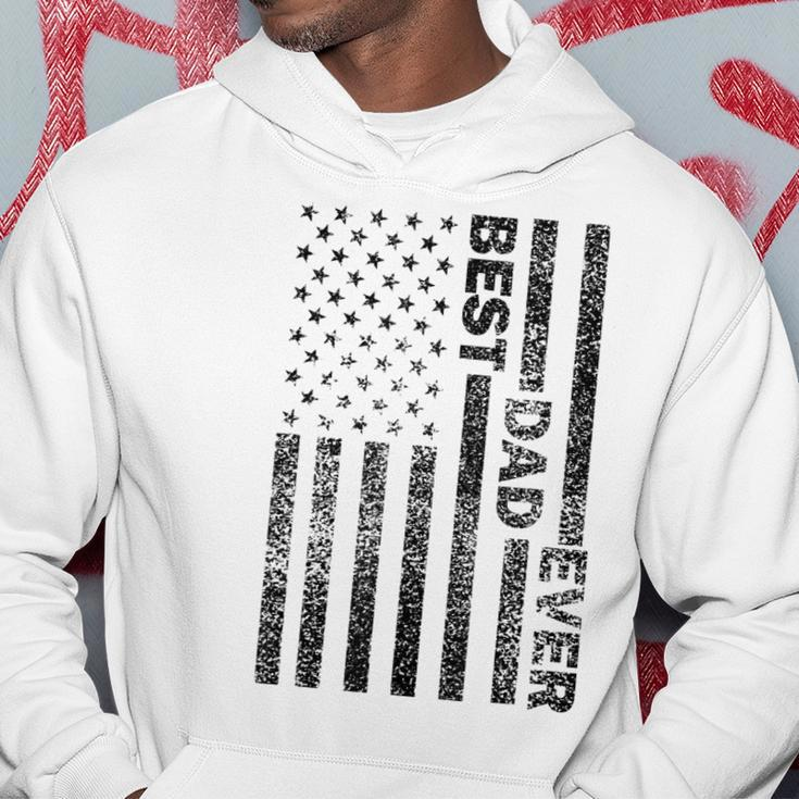 Best Dad Ever American Flag Husband Vintage Fathers Day Men Hoodie Funny Gifts