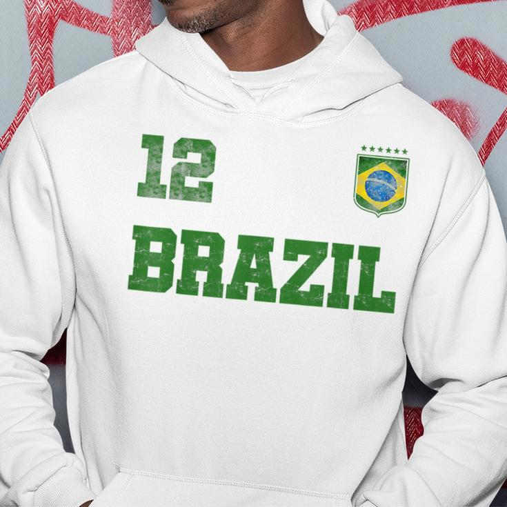 Brazil Jersey Number Twelve Brazilian Futebol Soccer V2 Men Hoodie Personalized Gifts