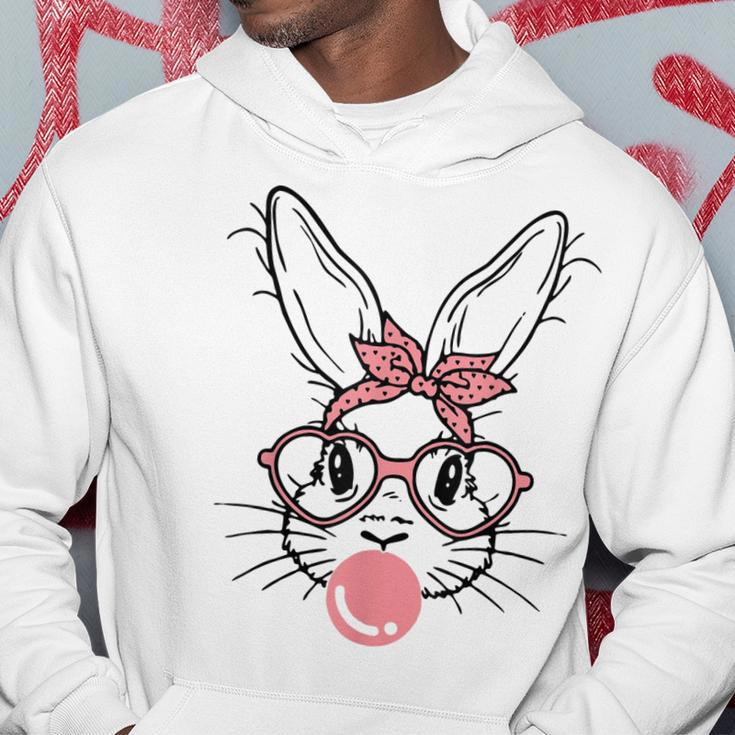 Bunny Face With Pink Sunglasses Bandana Happy Easter Day Hoodie Unique Gifts