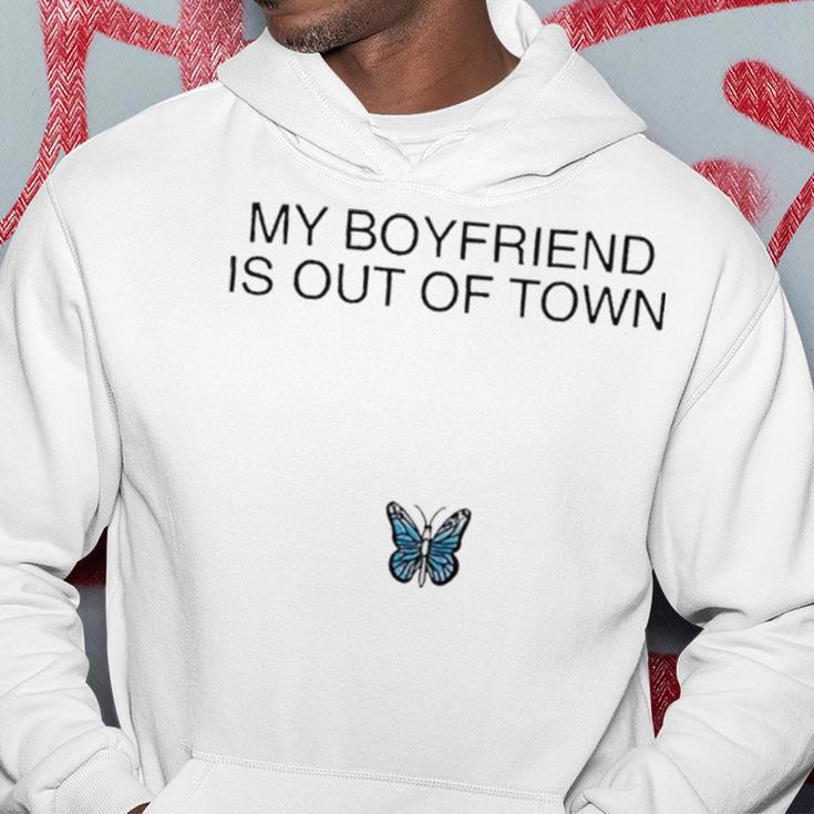 Butterfly My Boyfriend Is Out Of Town Hoodie Unique Gifts