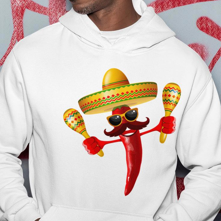 Cinco De Mayo Chili Pepper Dancing Moustache Mexican Hoodie Unique Gifts