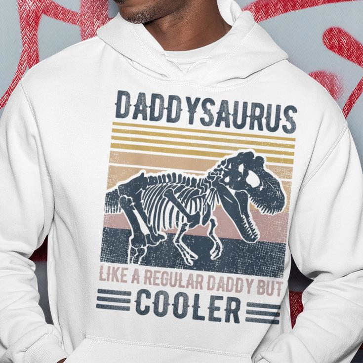 Daddysaurus Funny Like A Regular Daddy But Cooler T-Rex Men Hoodie Graphic Print Hooded Sweatshirt Funny Gifts