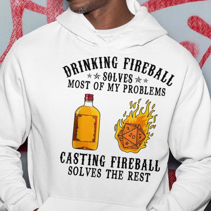 Drinking And Casting Fireball Lovers Whisky Dnds Funny Hoodie Unique Gifts