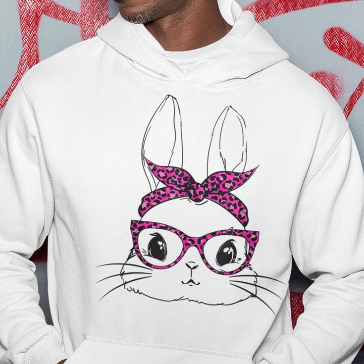 Easter Bunny Pink Leopard Glasses Mama Kids Easter Girls Hoodie Unique Gifts