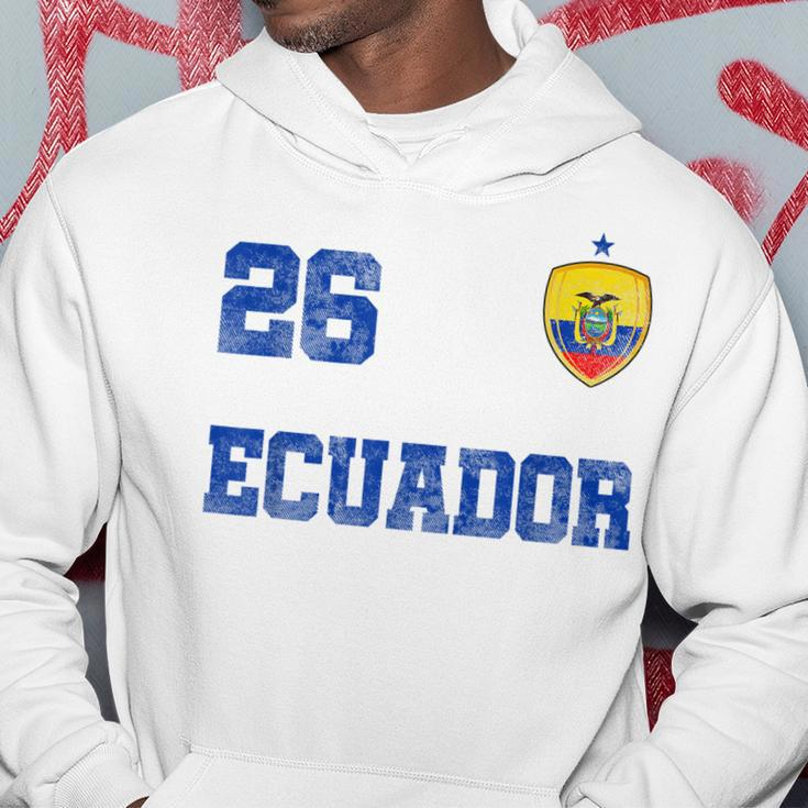 Ecuador Soccer Jersey Number Twenty-Six Ecuadorian Flag Fan Men Hoodie Personalized Gifts