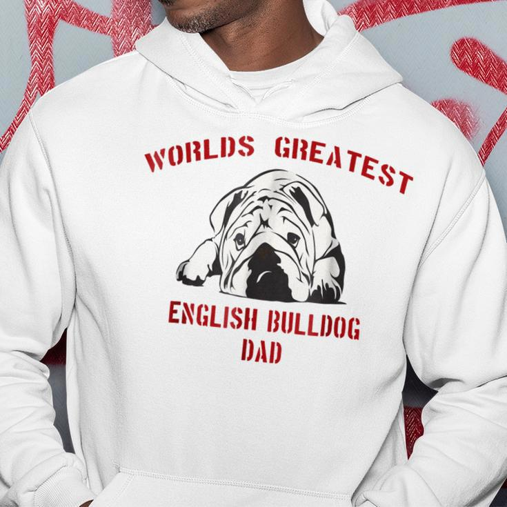 English Bulldog Best Dog Dad Ever Fun Bulldogs Pup Hoodie Unique Gifts