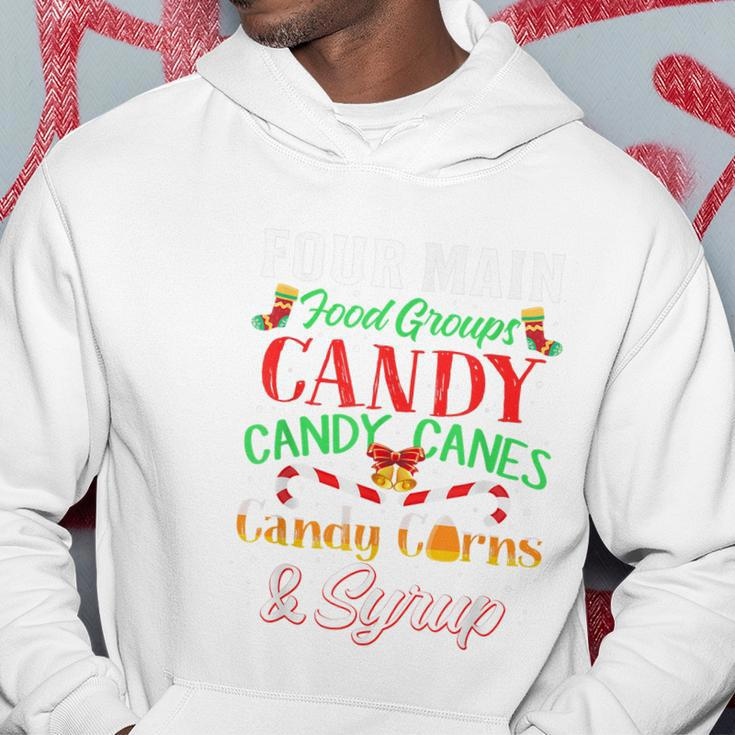 Four Main Food Groups Elf Buddy Christmas Pajama Shirt Xmas Hoodie Unique Gifts