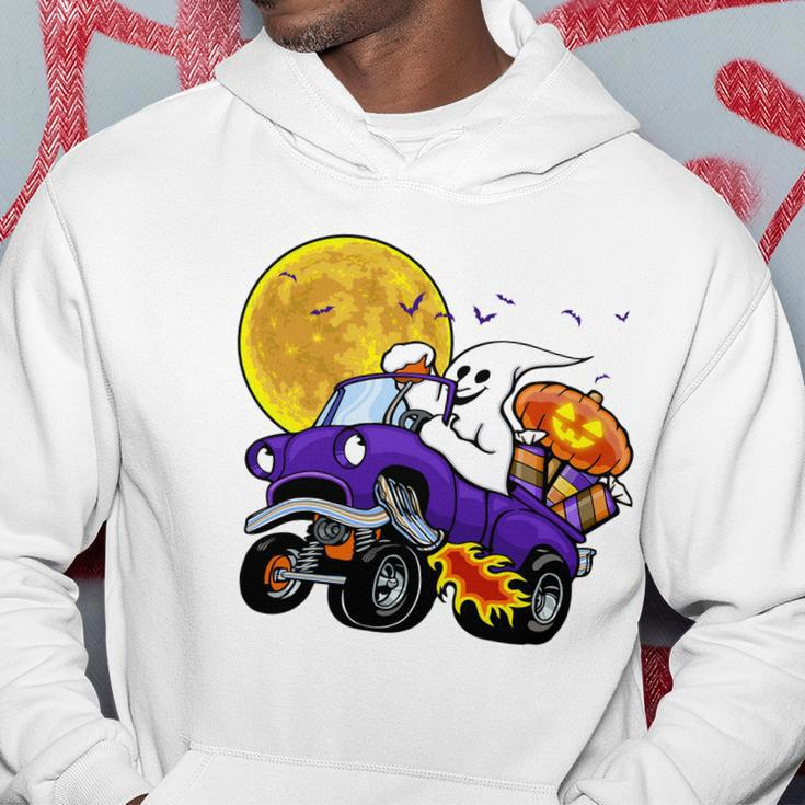 Funny Halloween Ghost Muscle Car Hoodie Unique Gifts