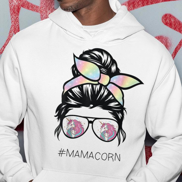Funny Mamacorn Unicorn Costume Mom Messy Hair Bun Mother Day Hoodie Unique Gifts