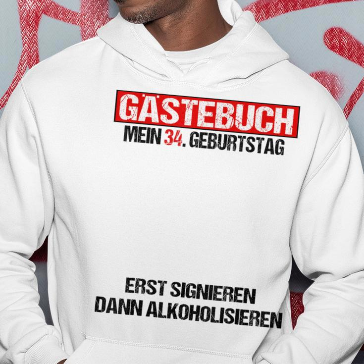 Gästebuch 34 Geburtstag Mann Frau Lustig 34 Geburtstag Deko Hoodie Lustige Geschenke