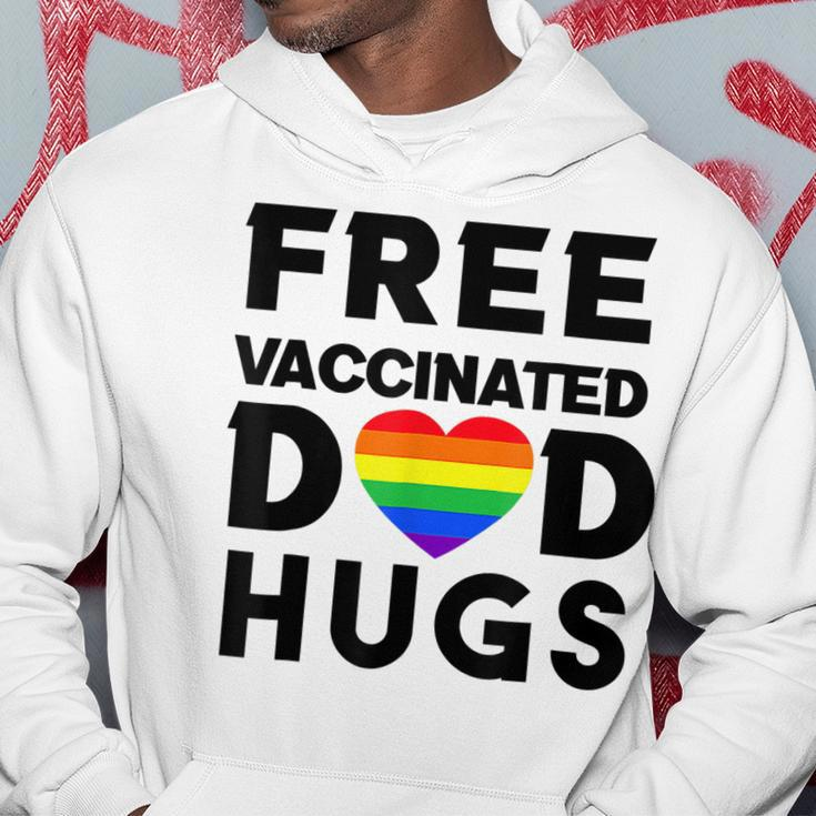 Gay Pride Free Vaccinated Dad Hugs Lgbt Lesbian Hoodie Unique Gifts