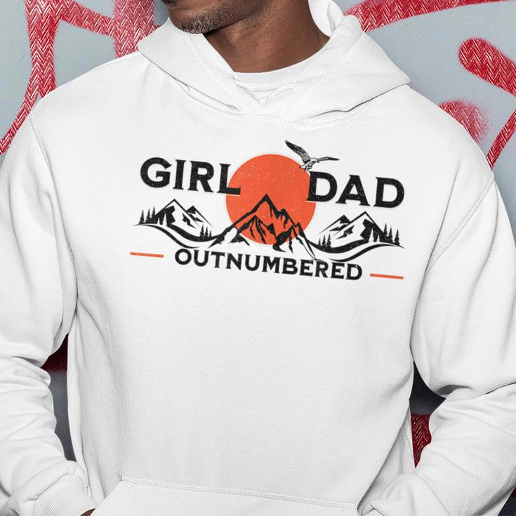 Girl Dad Outnumbered Fathers Day From Wife Daughter Gift For Mens Hoodie Unique Gifts