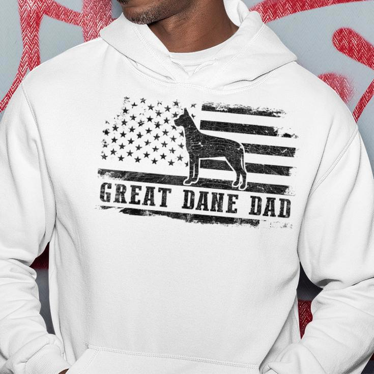 Great Dane Dad Distressed American Flag Patriotic Dog Gift For Mens Hoodie Unique Gifts