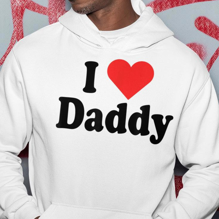 I Love Daddy Heart Gift For Fathers Day Father Dad Daddy Hoodie Unique Gifts