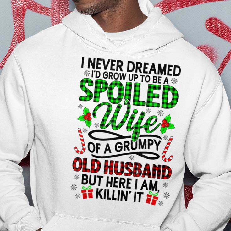 I Never Dreamed Id Grow Up To Be A Spoiled Wife Christmas Hoodie Personalized Gifts